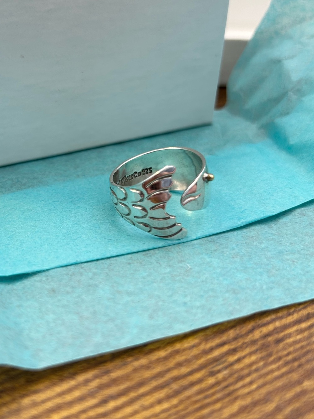 Oceana Cape Cod Sterling Silver Fish Ring with brass eye by East Wind Silver Co - Picture 3 of 10